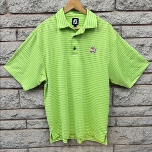 FootJoy Men's Lime Striped Polo Shirt